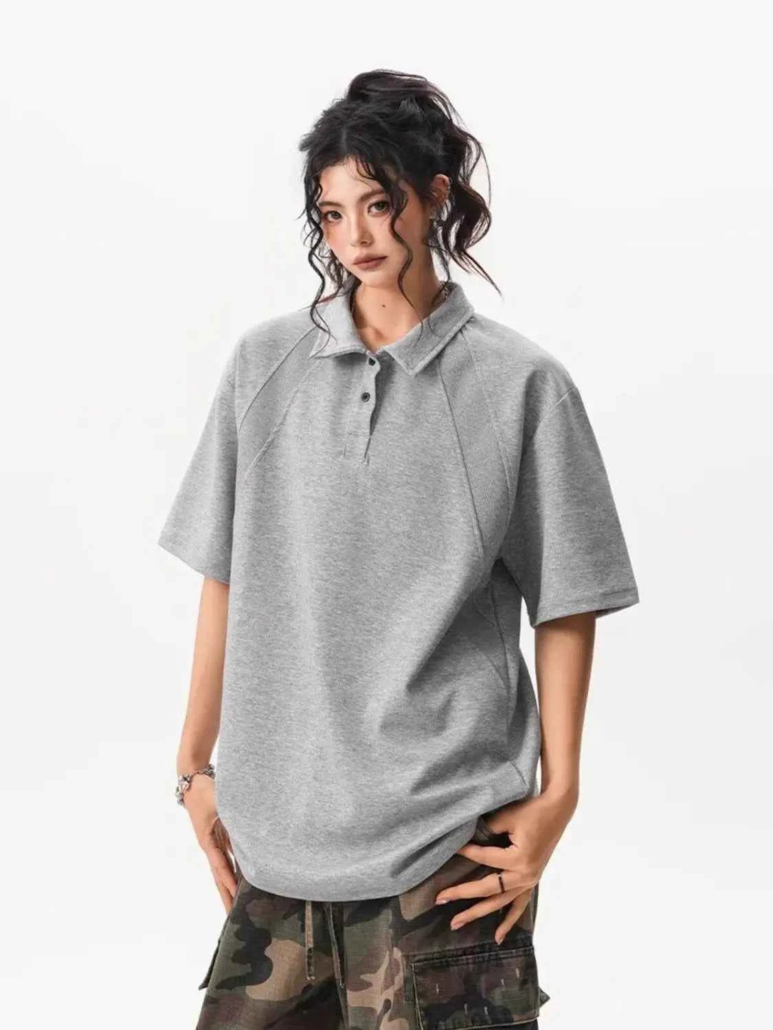 American Heavy Patchwork Polo T-Shirt