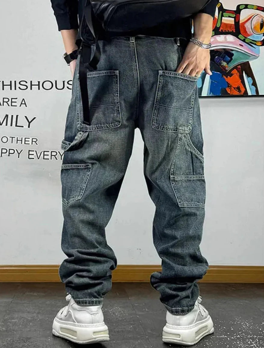 Ripped Denim Carpenter Jeans