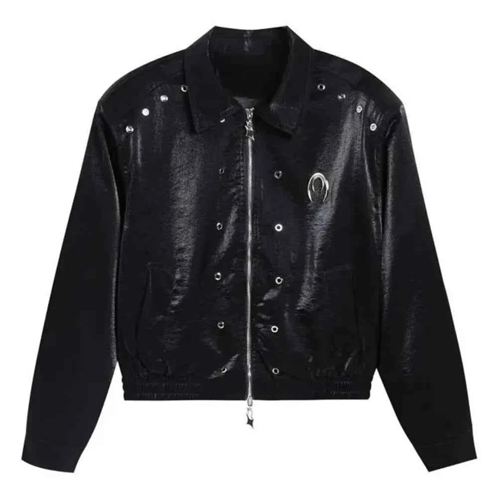 Origin Glossy Faux Leather Motorcycle Jacket