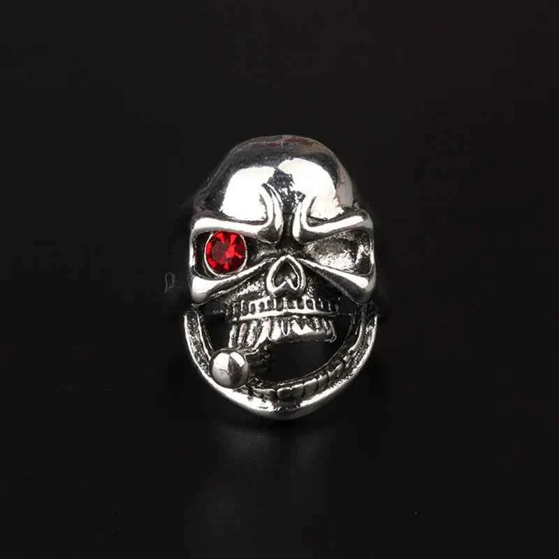 Gothic Large Retro Skull Cigarette Ring