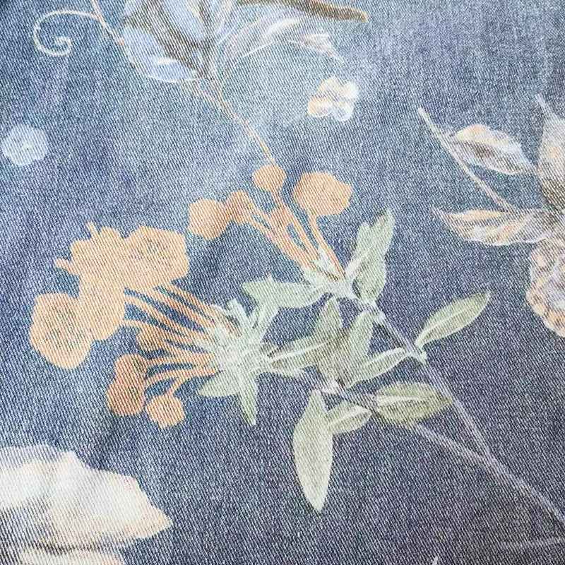 Cool Trendy Floral Printed Loose Fit Denim Jeans