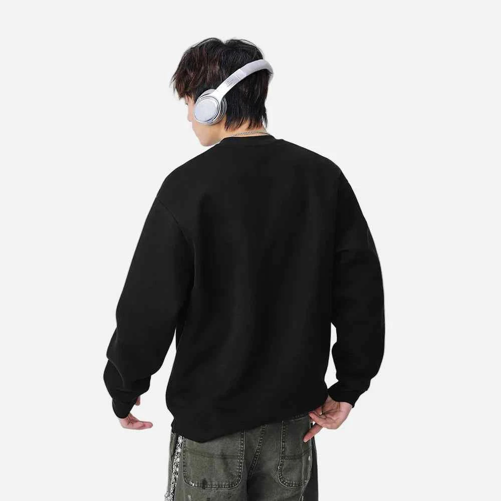 Cozy Horse Head Pattern Crew Sweatshirt