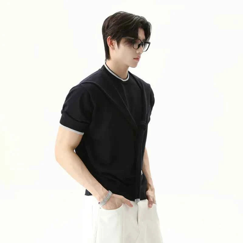Flexible Solid Color Round Neck Casual T-Shirt