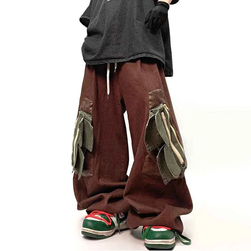 Streetwear Personalized Cargo Wide Leg Jeans