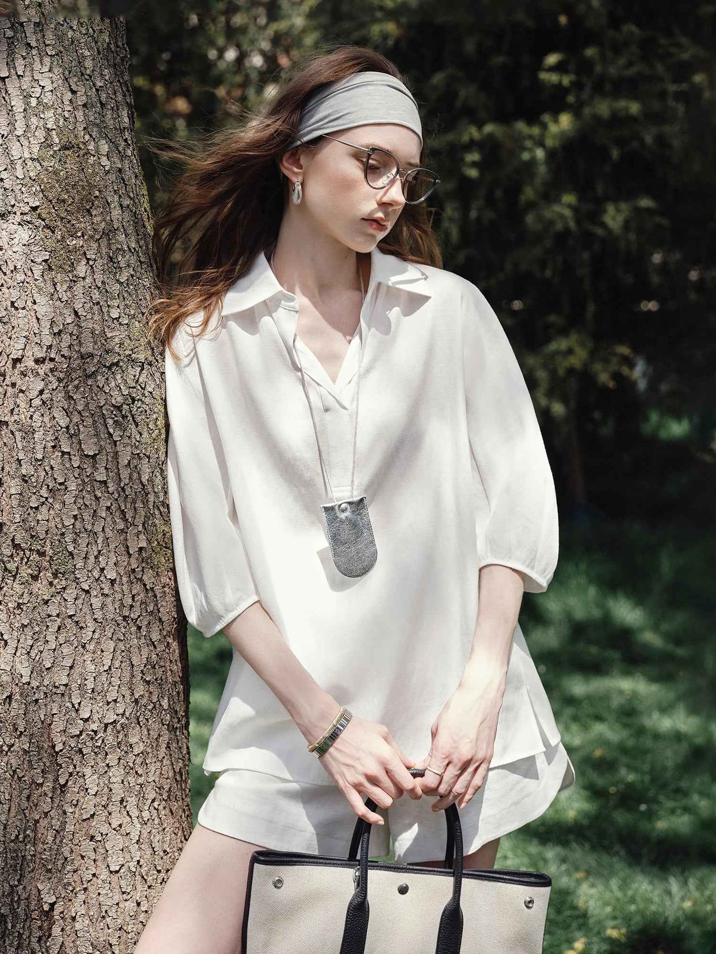 Women Lightweight Linen Casual Summer Shirt