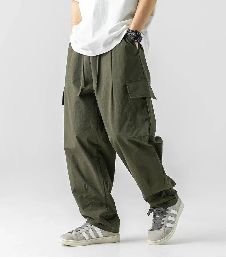 Summer Versatile Solid Color Cargo Pants - Luxuryurbanwear