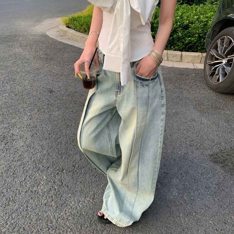 Trendsetter Oversize Washed Wide Leg Jeans