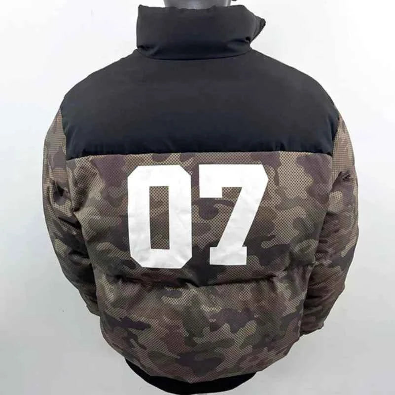 Winter Camouflage Patchwork Cotton Padded Jacket
