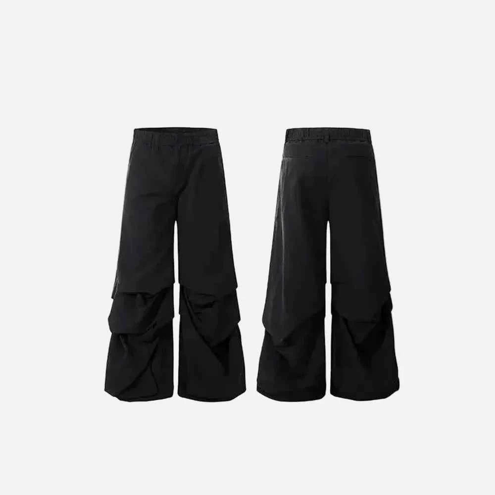 American Style Solid Color Wide Leg Pants