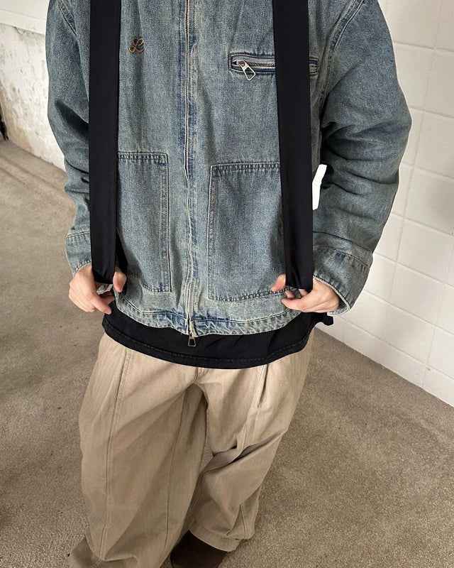 Premium Big Pocket Tooling Denim Jacket