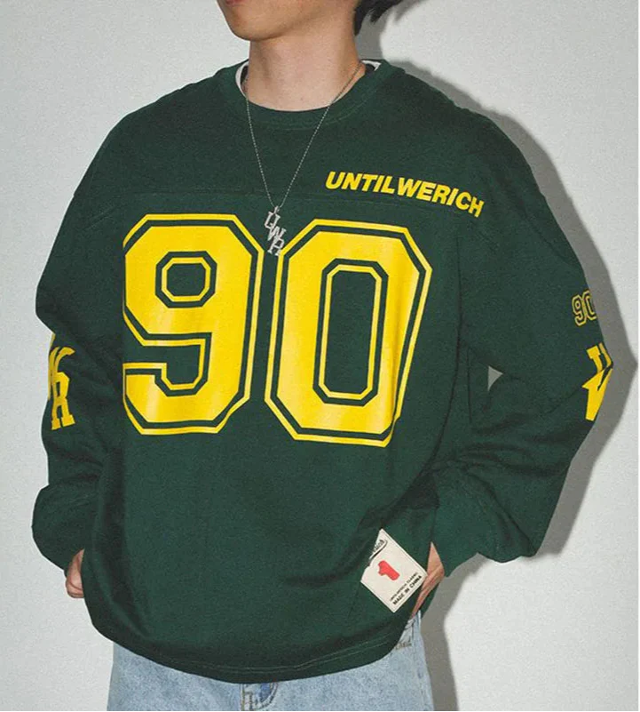 Casual Retro Oversized Loose Letter Print Sweatshirt - Luxuryurbanwear