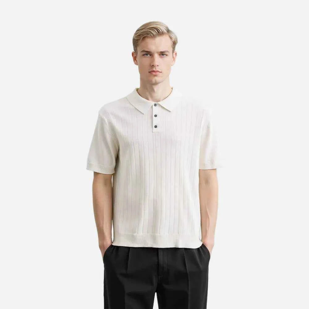 Summer American Style Striped Polo T-Shirt