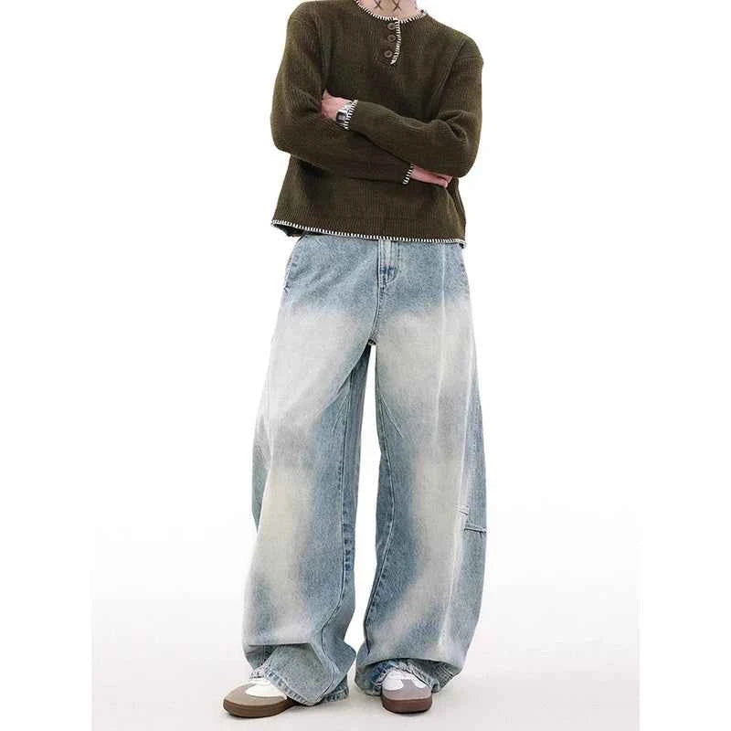 Premium Y2K Blue Oversize Hip Hop Boyfriend Jeans