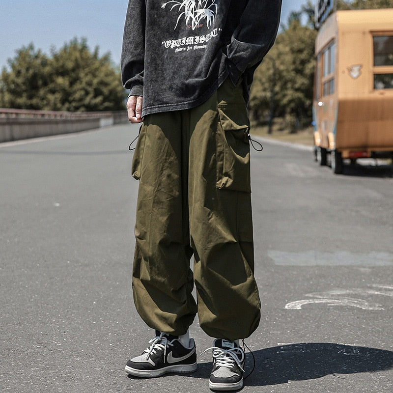 Straight Elastic Ankle Style Baggy Pants