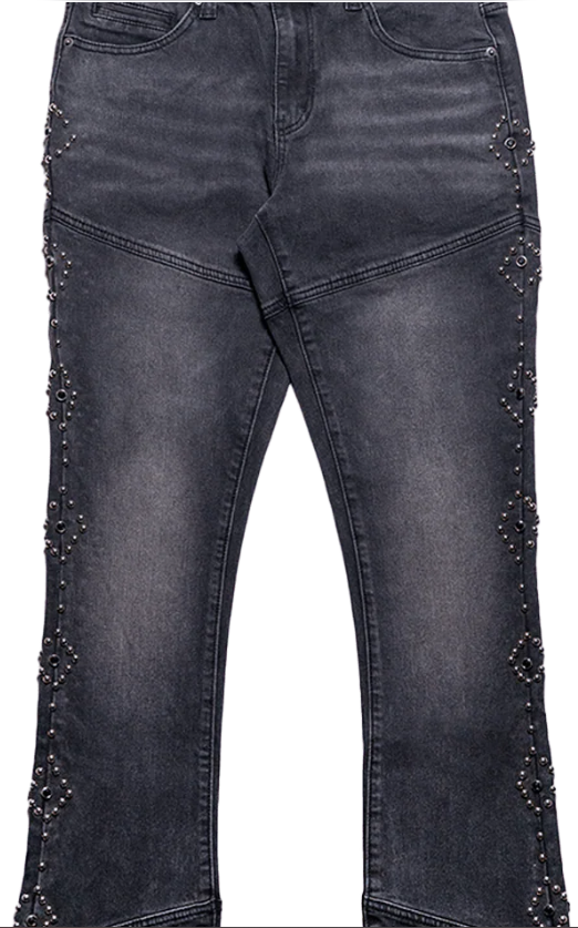 PAPER MONEY Jeans Studded Washed Denim