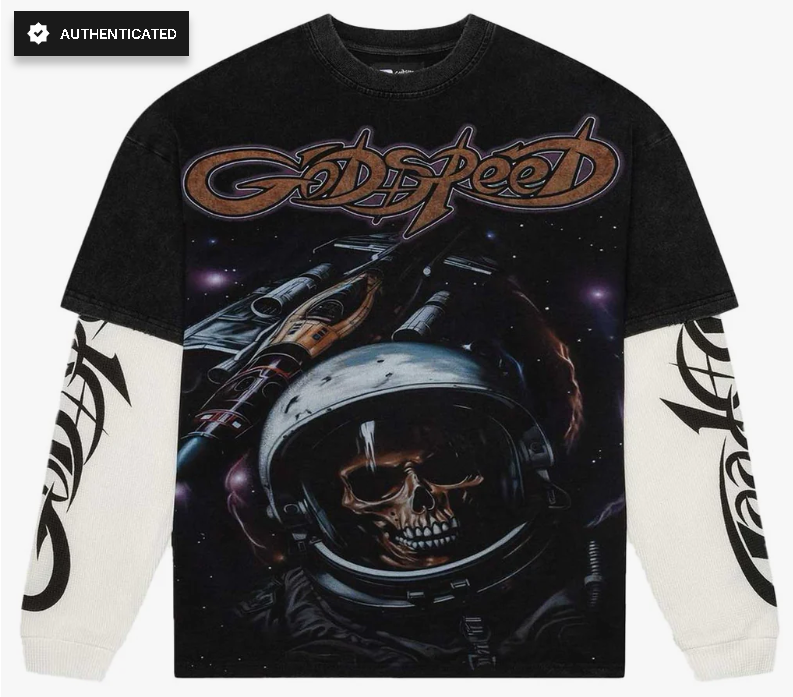 GODSPEED TShirt Skull Astronaut Graphic