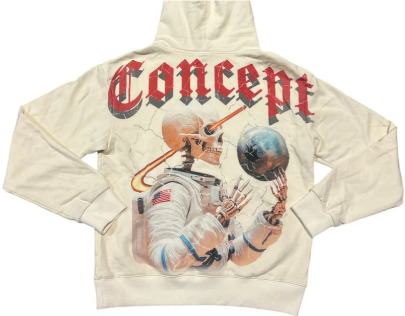 CONCEPT Hoodie Astronaut Skull Planet Graphic