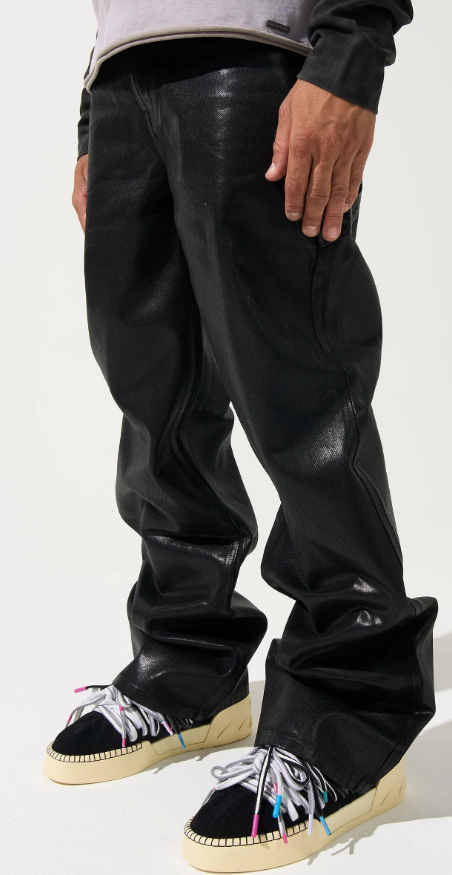 SERENEDE Pants Faux Leather Baggy