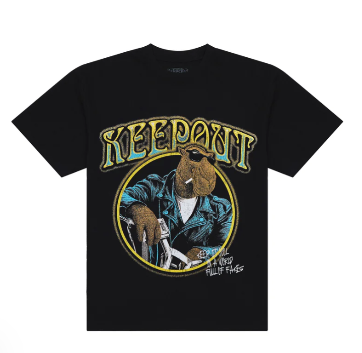 KEEP OUT FAKE LOVE TShirt Bear Graphic