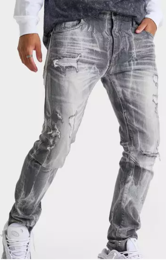 SMOKE RISE Jeans Heavy Whisker Effect