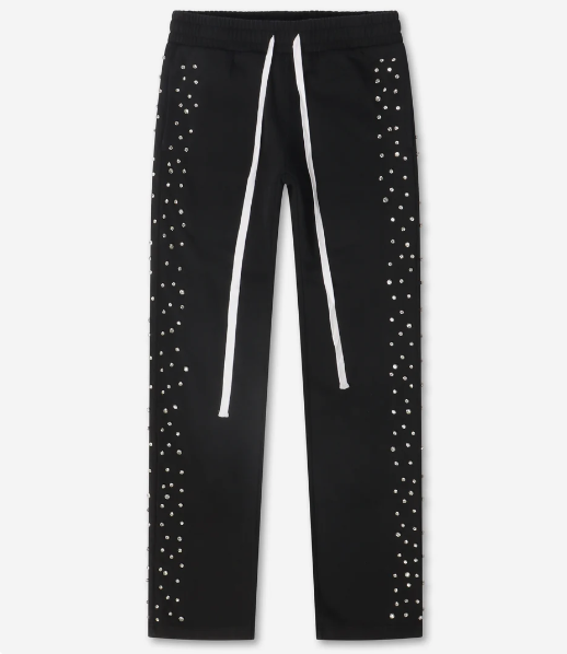 EMBELLISH Joggers Rhinestone Side Detail
