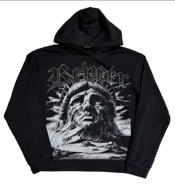 REVEER Hoodie Statue Graphic Print