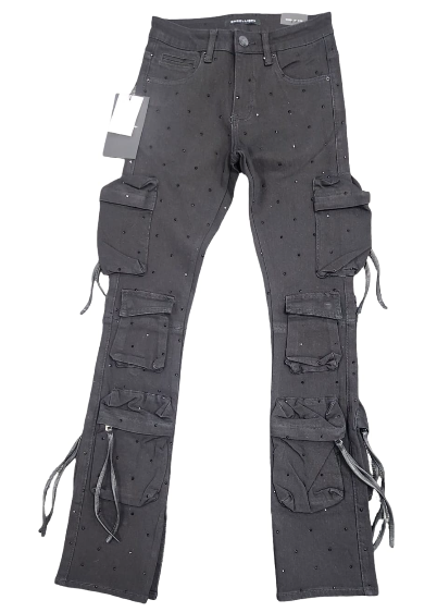 EMBELLISH Cargo Pants Rhinestone