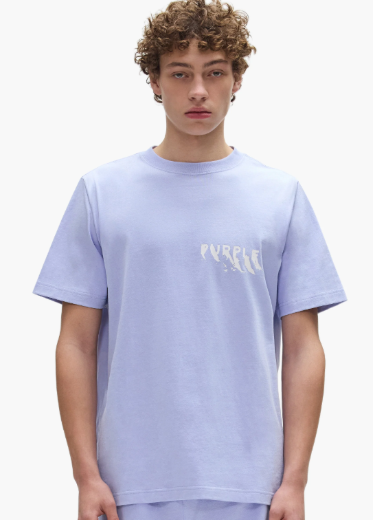 PURPLE TShirt Minimal Logo Pastel