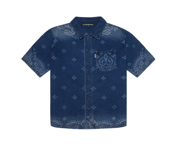 CD LASER PRINT DENIM SHIRT