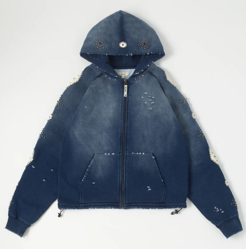 BLDG.4 FALLING INDIGO HOODIE
