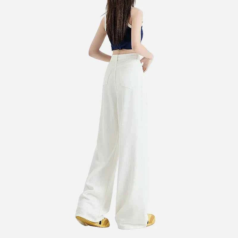 Cozy White Soft White Wide Leg Jeans