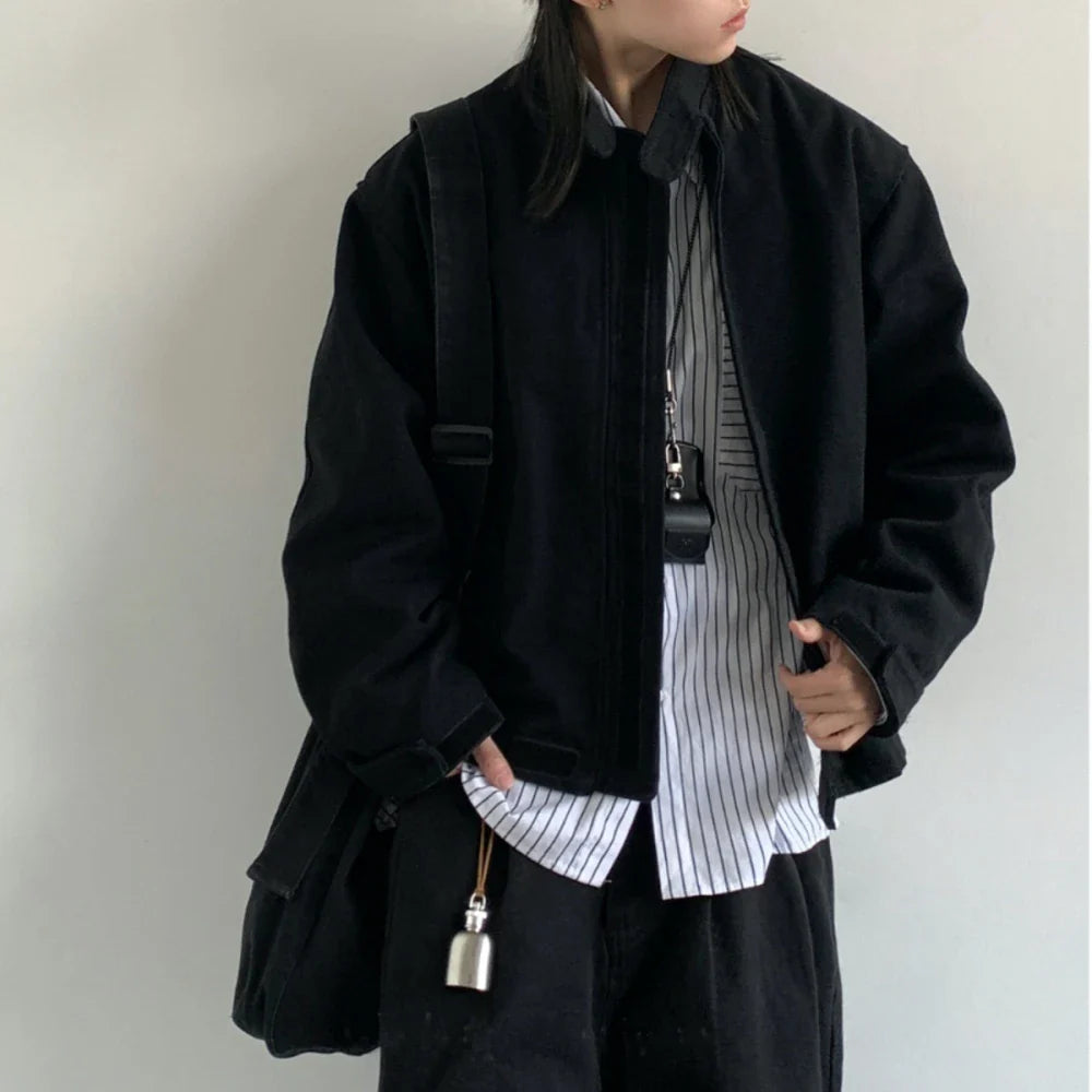 Plain Color Cropped Jacket