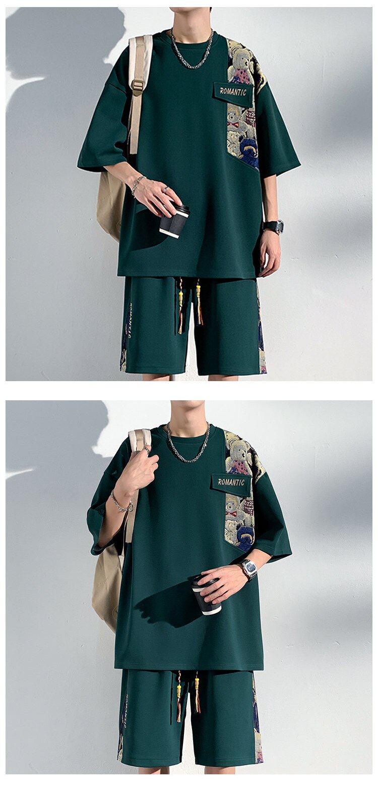 ROMANTIC Plushy Bear Shoulder Patch Tracksuit