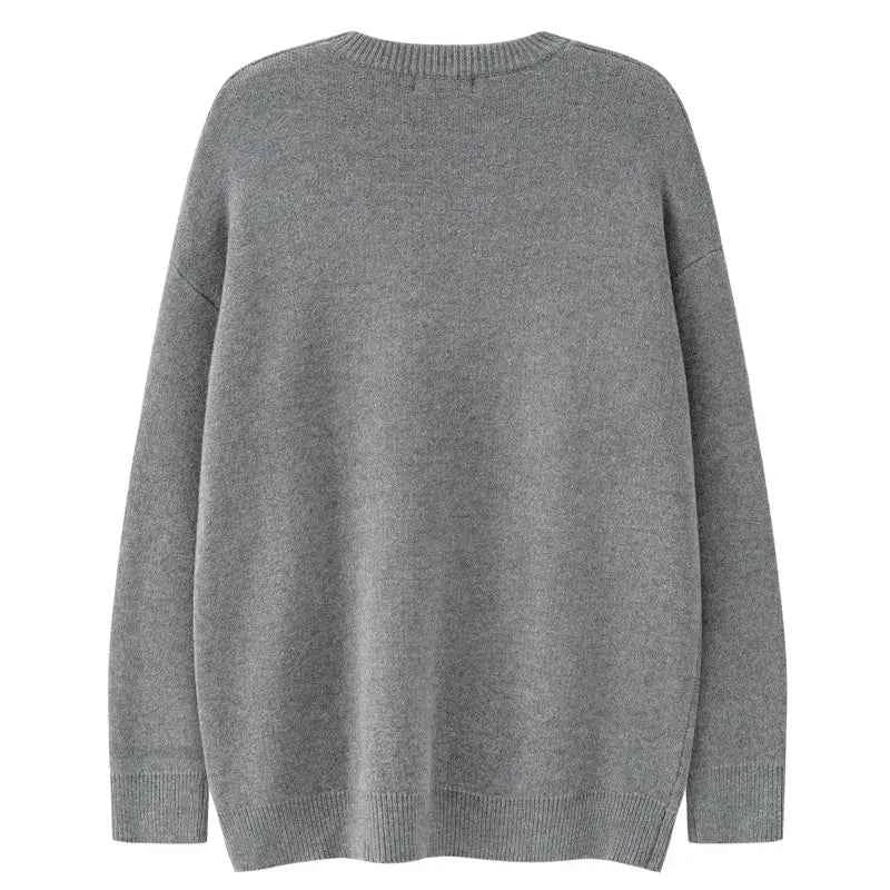 Durable Embroidered Knitted Letter Casual Sweater