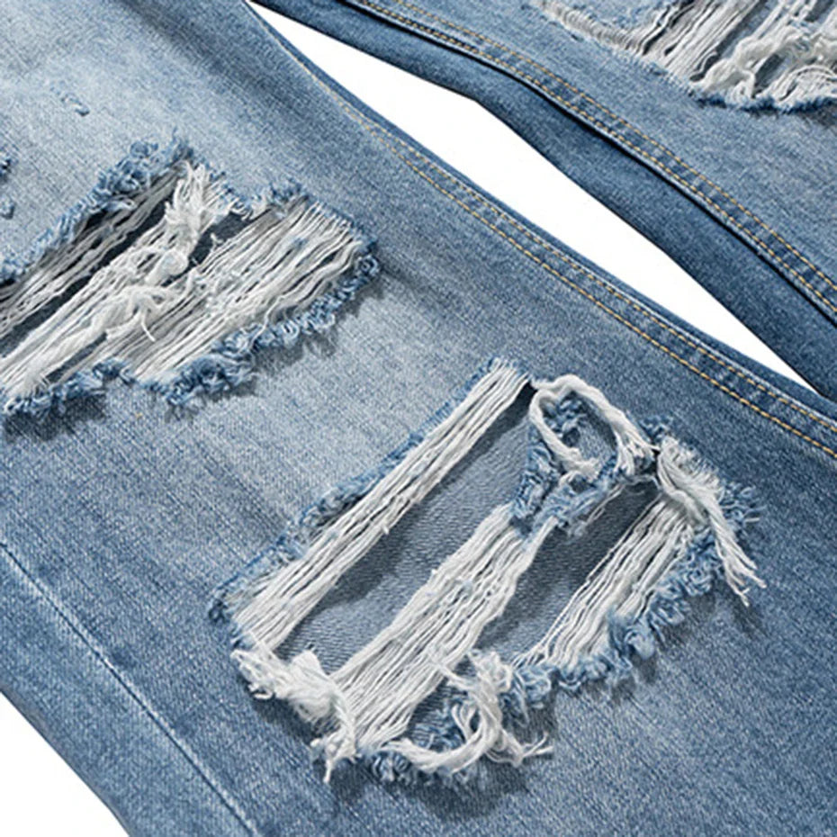 Distressed KP26 Baggy Flared Jeans