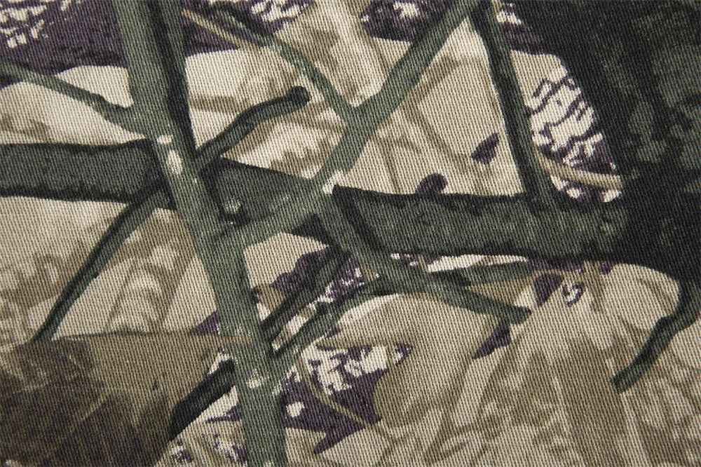 Camouflage Print Multi-Pocket Flared Carpenter Pants