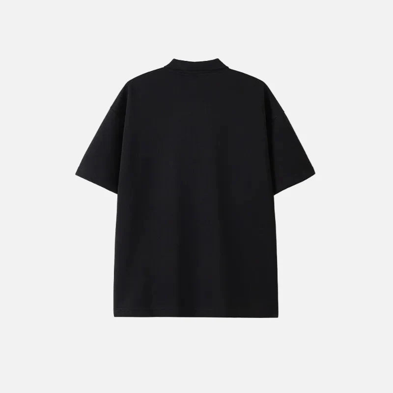 Summer Classic Irregular Polo Collar T-Shirt - Luxuryurbanwear
