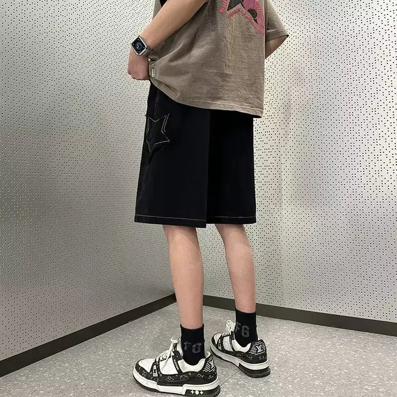 Pentagram Star Embroider Shorts