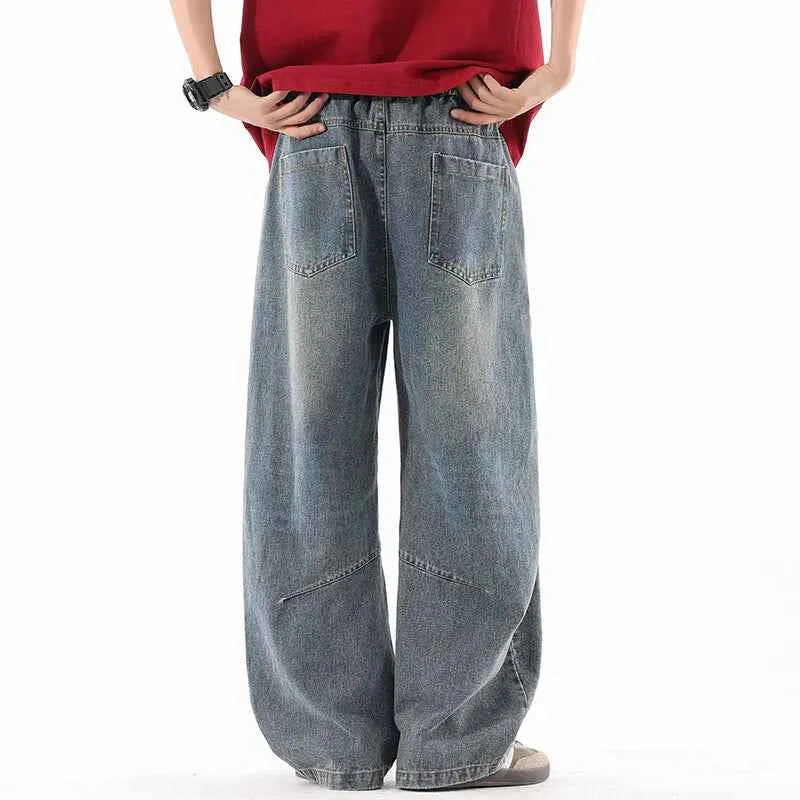 Durable Loose Wide Leg Washed Denim Jeans