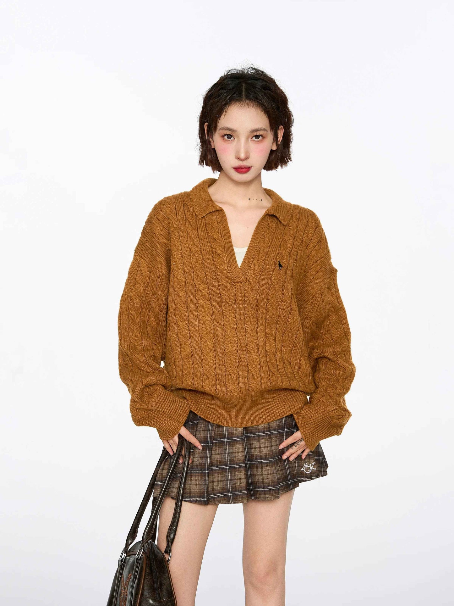 Cozy Yellow Knitted Casual Sweater