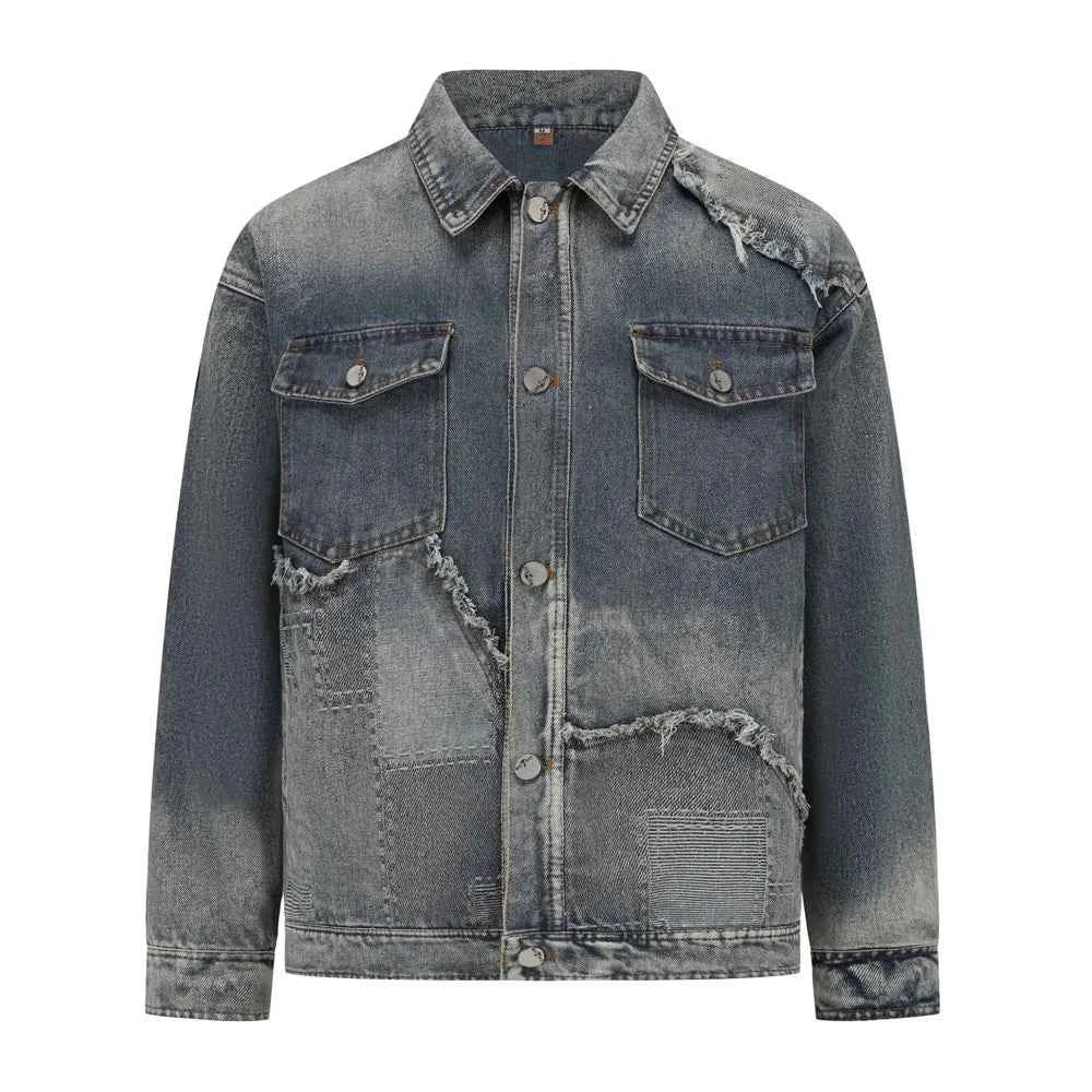 High-Quality Vintage Washed Denim Jacket