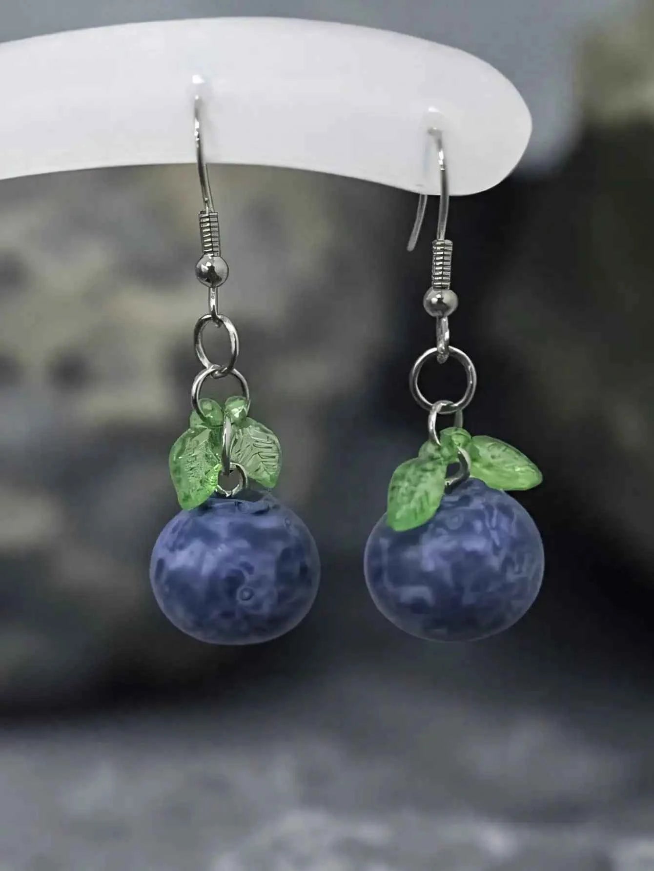 Everyday Realistic Fun Blueberry Earrings
