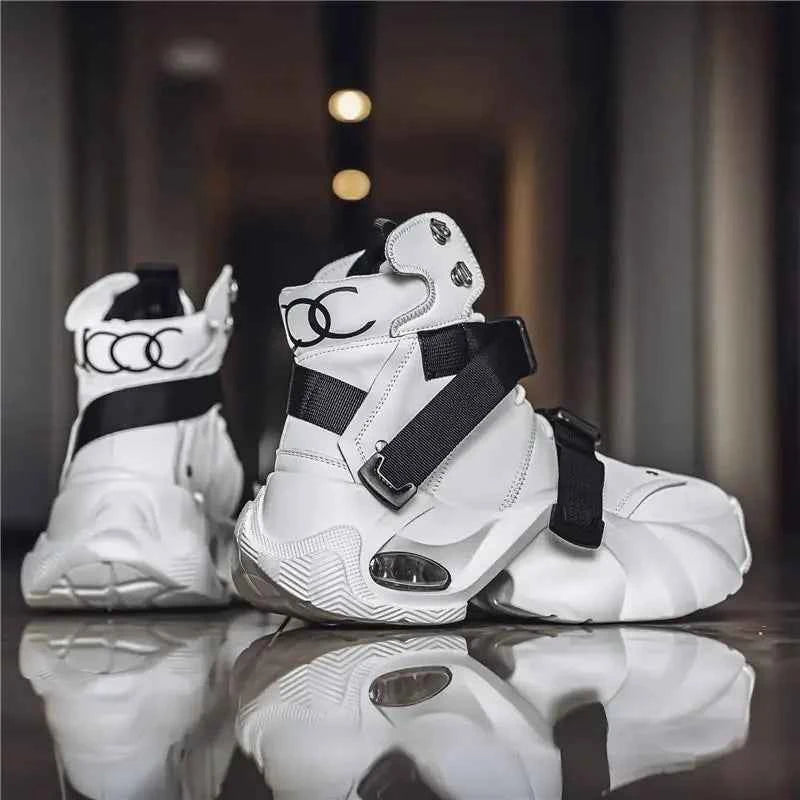 Side profile of Retro Chunky Platform Sneakers showing the 7cm thick sole