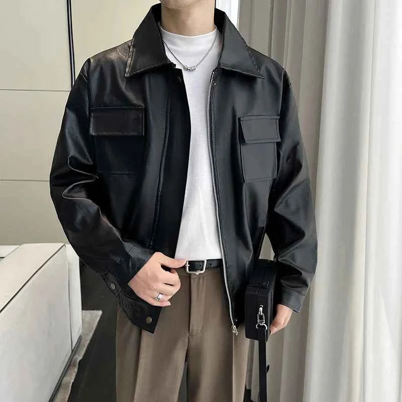 Classic Stylish Windproof Waterproof PU Leather Jacket