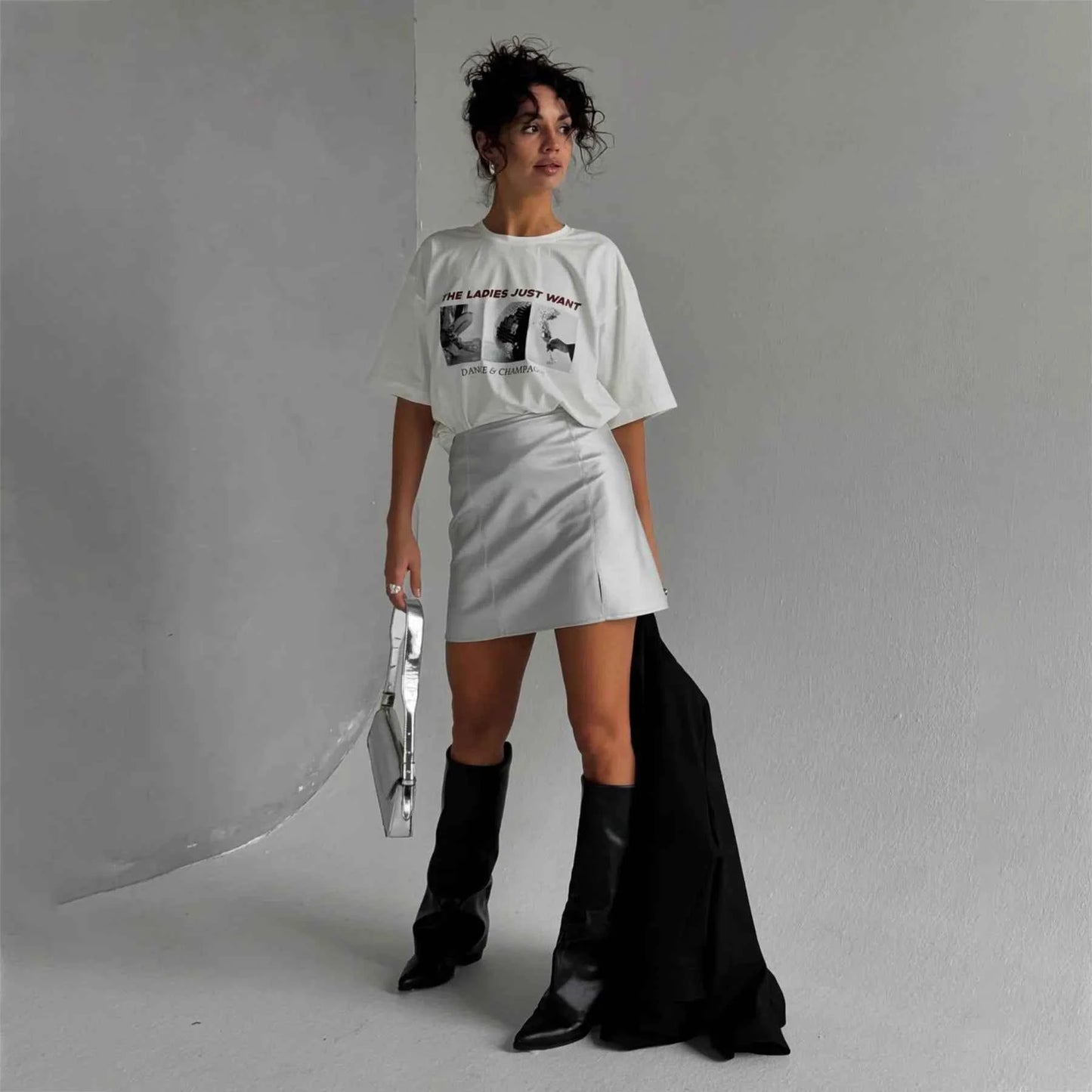 Soft Touch Letter Print Graphic T-Shirt
