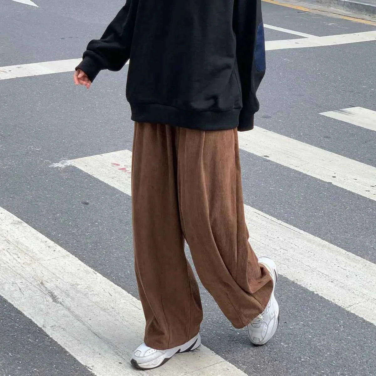 Streetwear Hip Hop Wide Leg Solid Color Pants