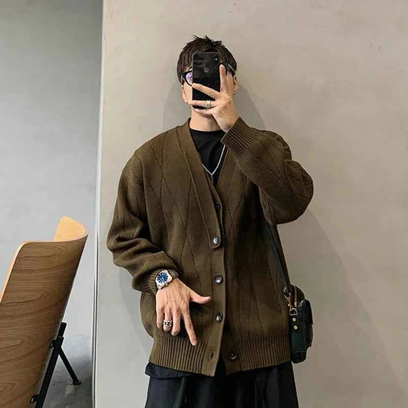 Men's Stylish Luxury Knitted Solid Color Cardigan