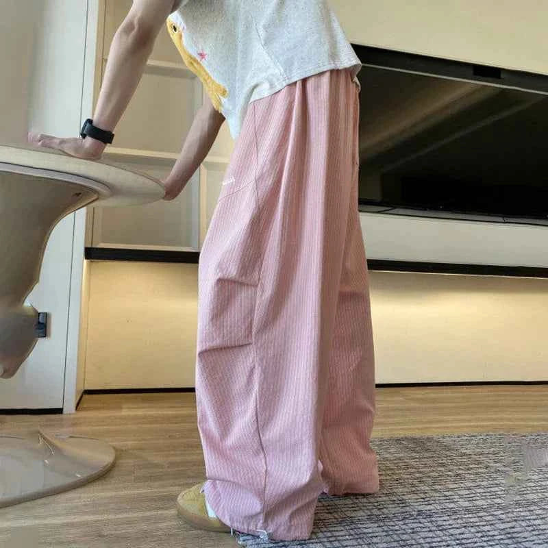 Trendy Handsome Wide Leg Casual Pants