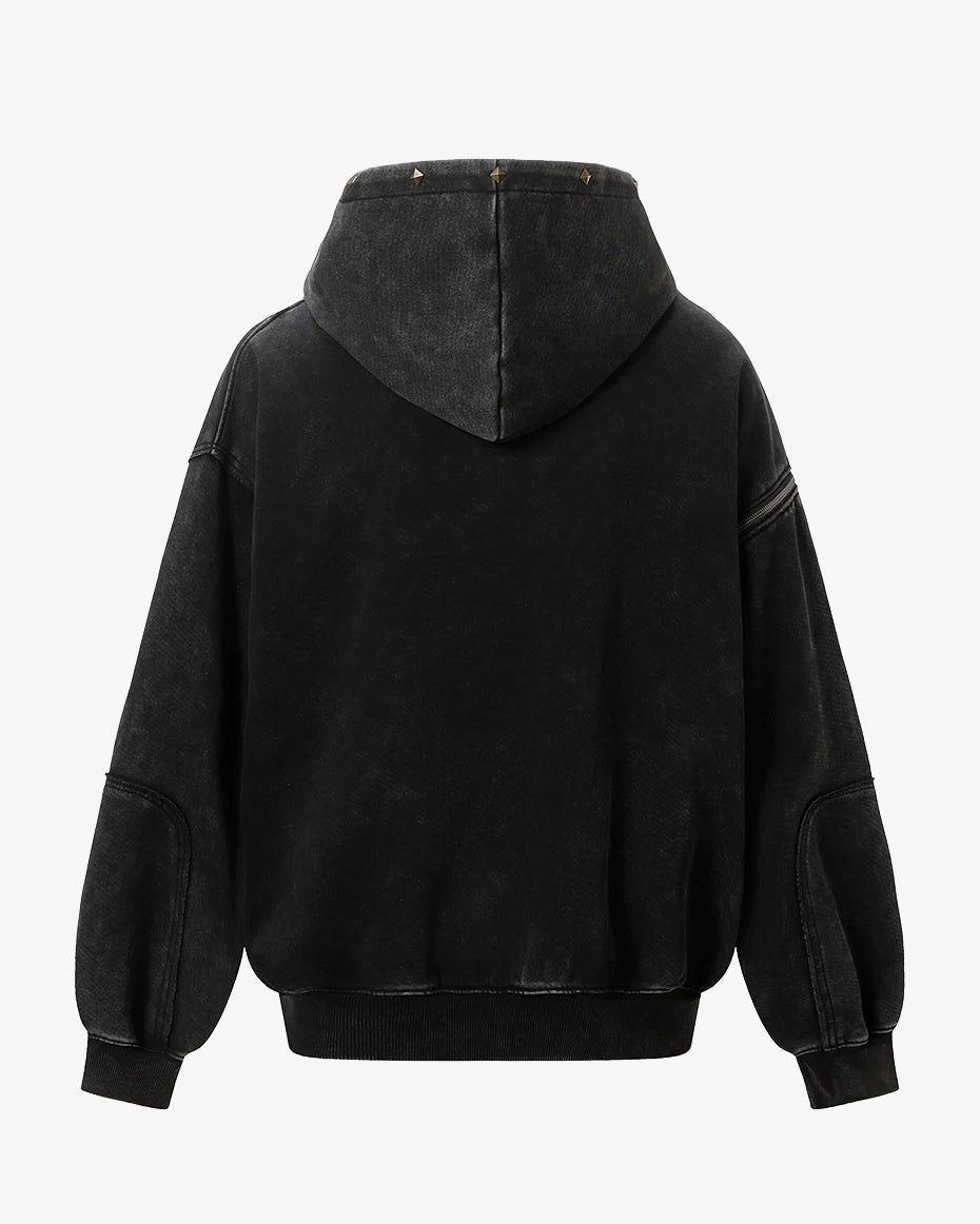 T2 Rivet Zipper Hoodie
