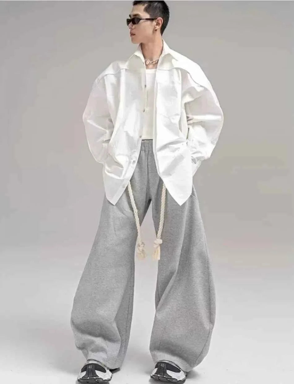 Thick Drawstring Loose Fit Sports Sweatpants